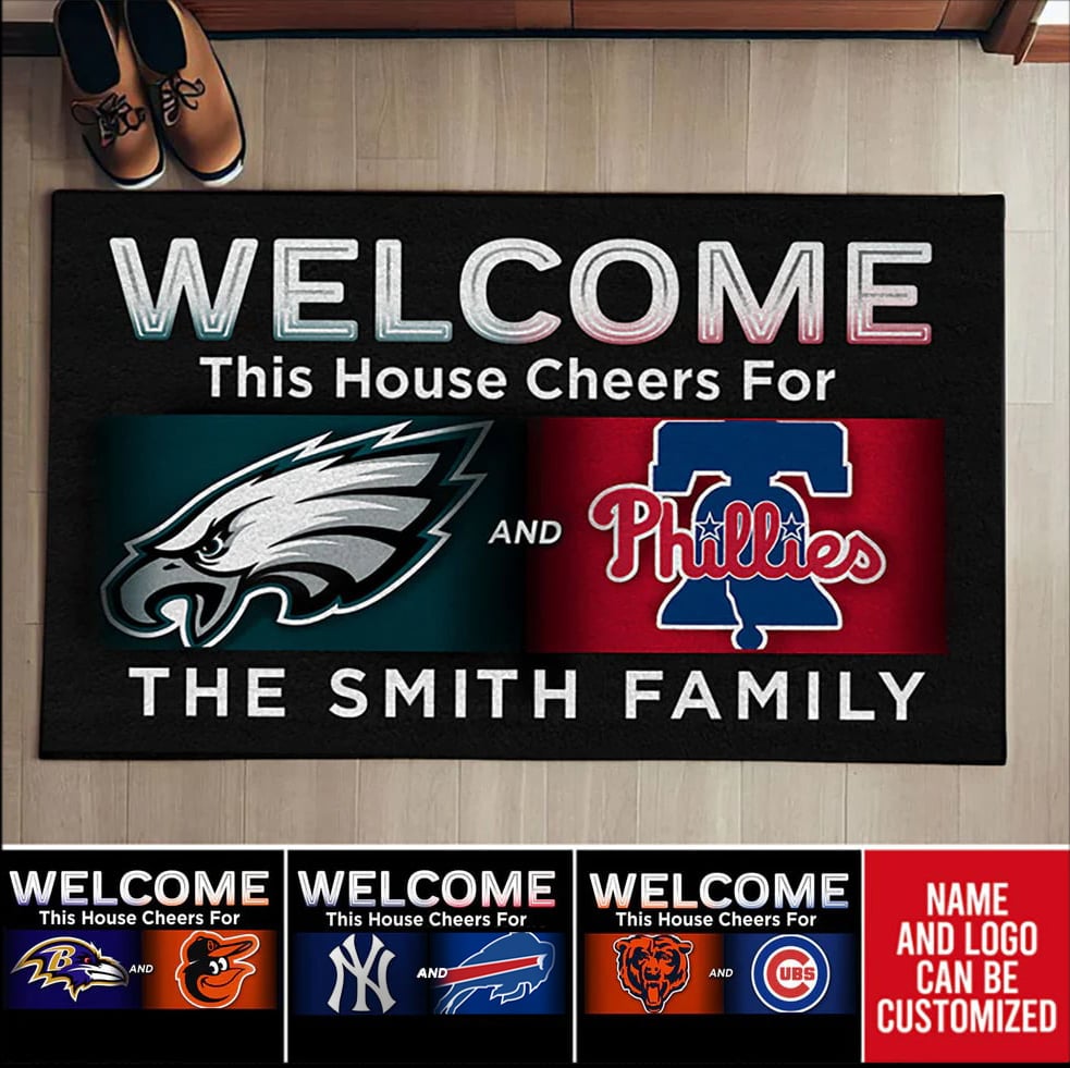 Welcome, This House Cheers - Customized Doormat - Anti Slip Indoor Doormat (clt)