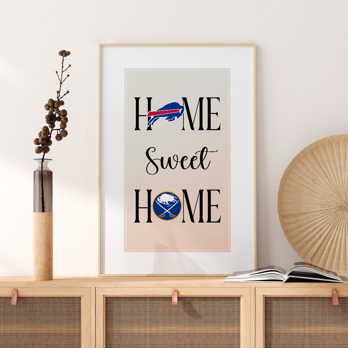 Home Sweet Home Unframed Poster - Buffalo B And Buffalo SB Wall Art