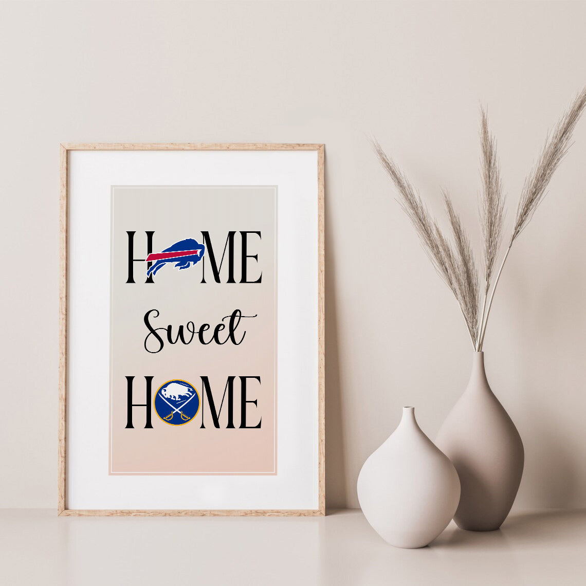 Home Sweet Home Unframed Poster - Buffalo B And Buffalo SB Wall Art
