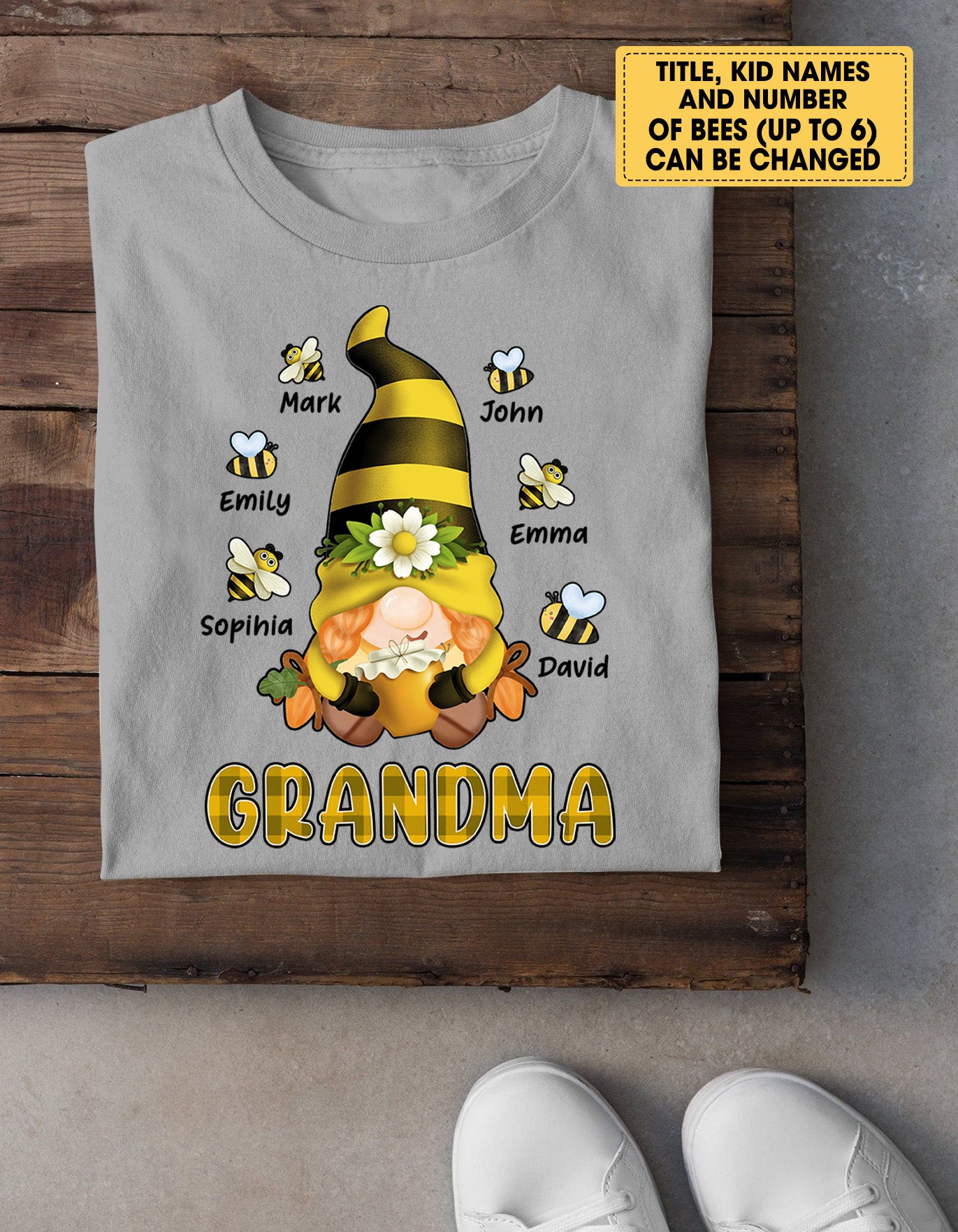 Personalized Grandma Bee Shirt