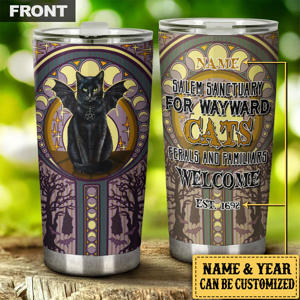 Personalized Salem Sanctuary For Wayward Cats Tumbler