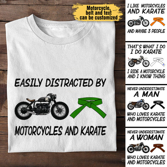 Love Karate And Motorcycles - Personalized Shirt