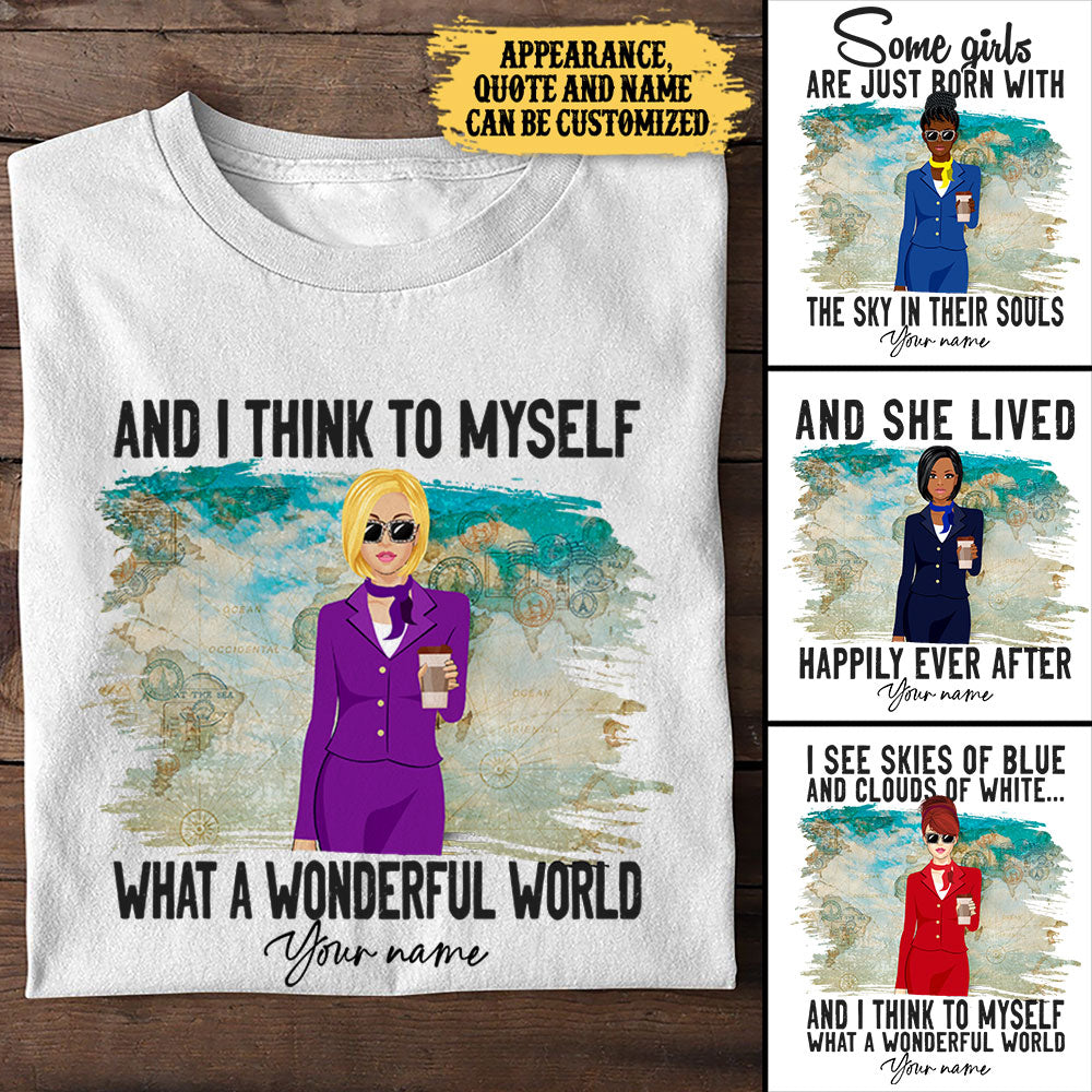 Personalized Flight Attendant Shirt