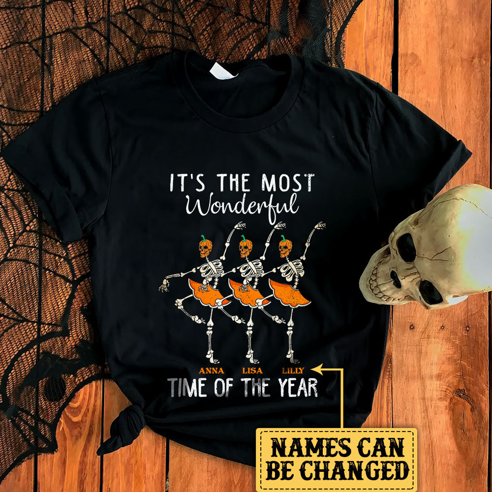 Personalized It's The Most Wonderful Time Of The Year Skeleton Ballet Shirt