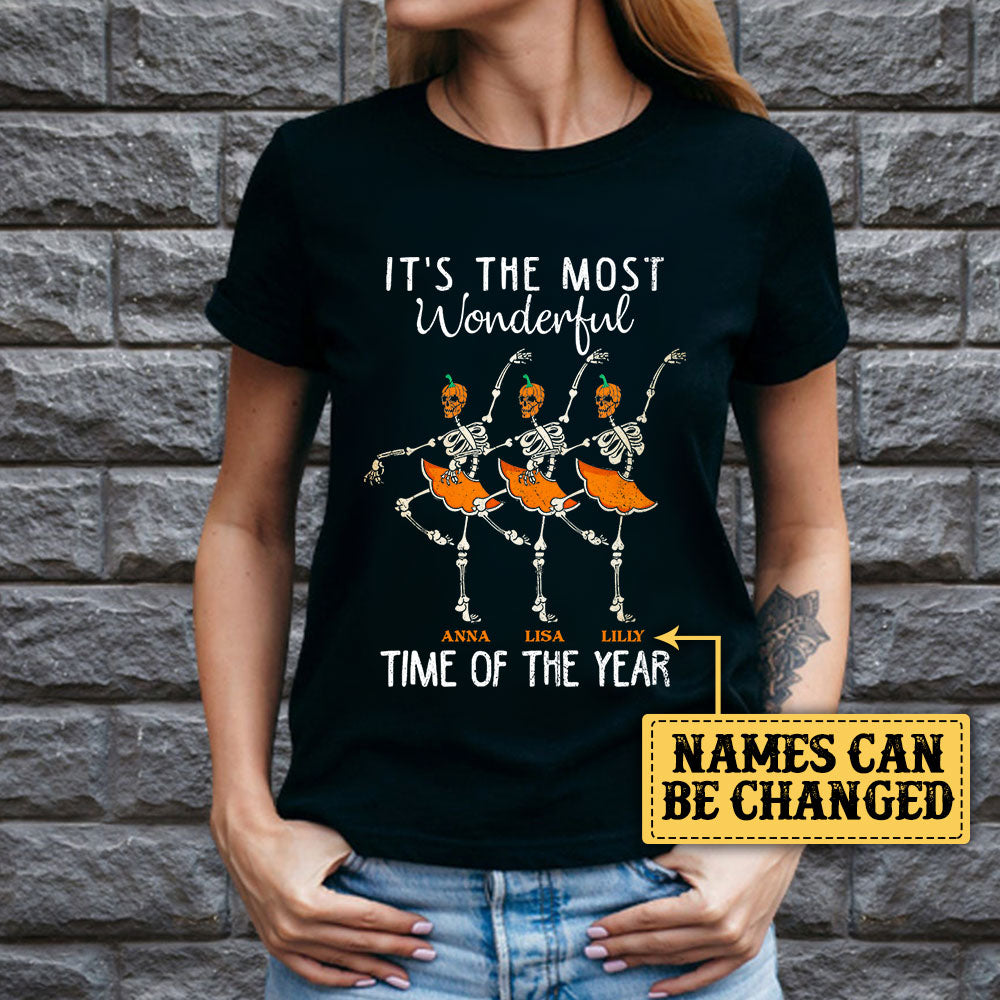 Personalized It's The Most Wonderful Time Of The Year Skeleton Ballet Shirt