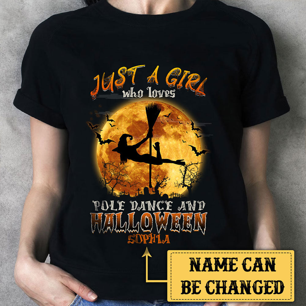 Personalized Just A Girl Who Loves Dance And Halloween Shirt