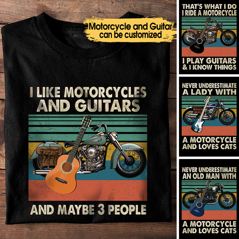 Personalized That's What I Do I Ride A Motorcycle I Play Guitars Shirt