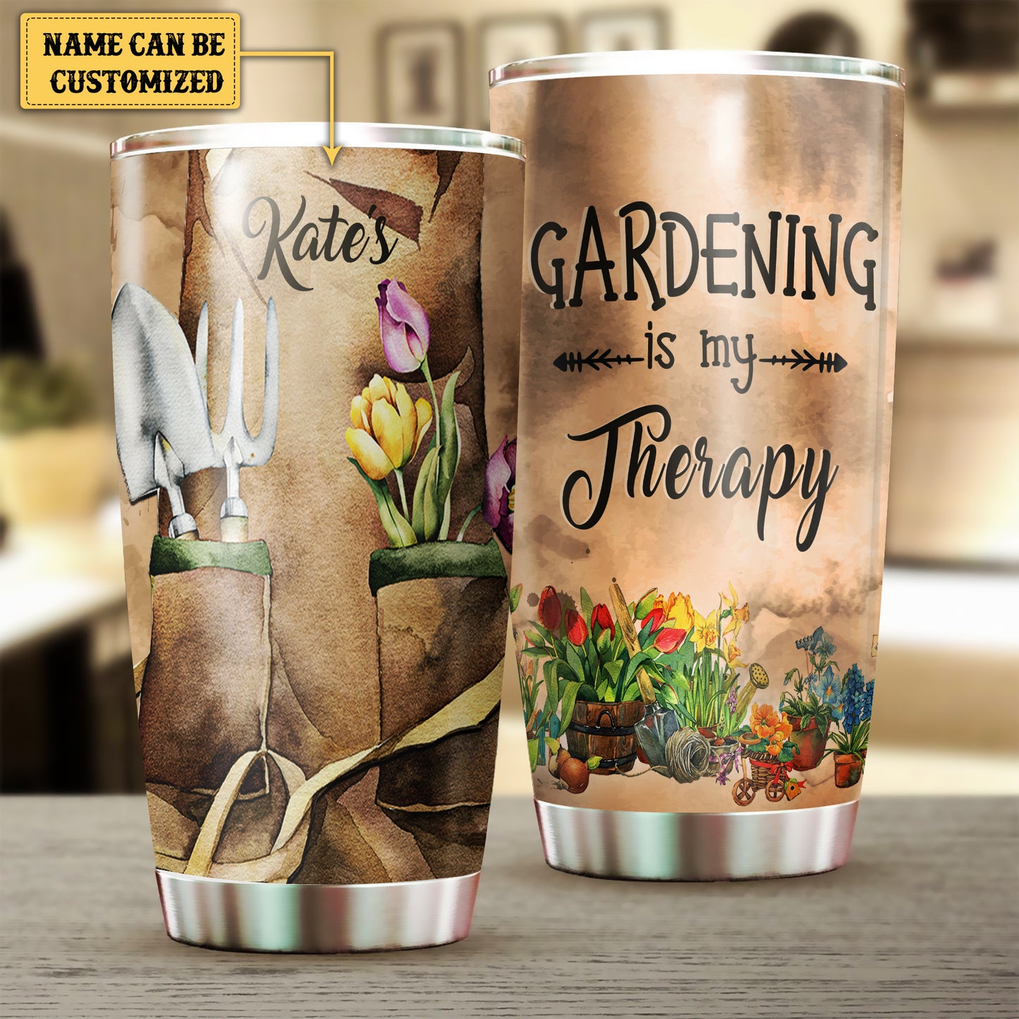 Personalized Gardening Is My Therapy Tumbler