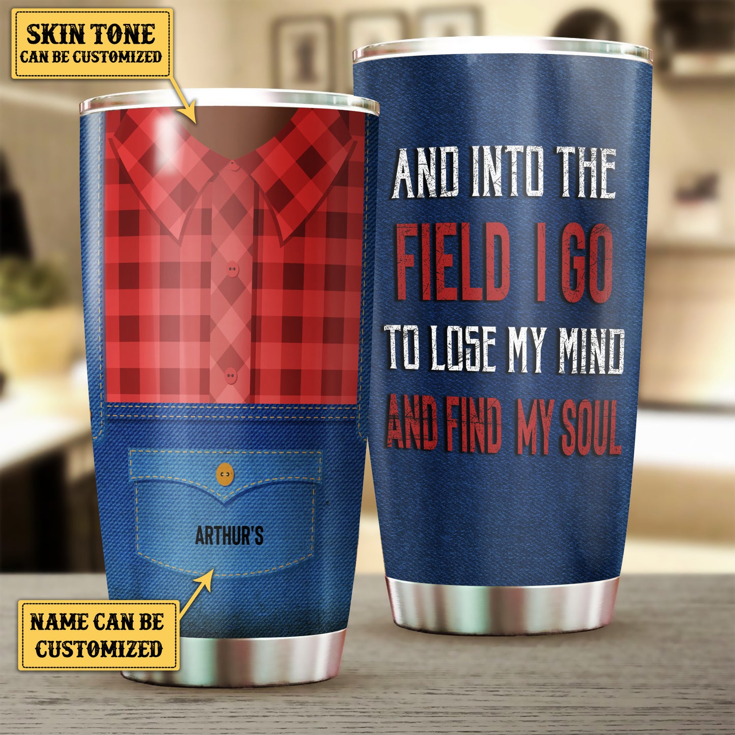 Personalized And Into The Field I Go To Lose My Mind And Find My Soul Farmer Tumbler