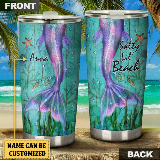 Personalized Mermaid Salty Lil' Beach Tumbler