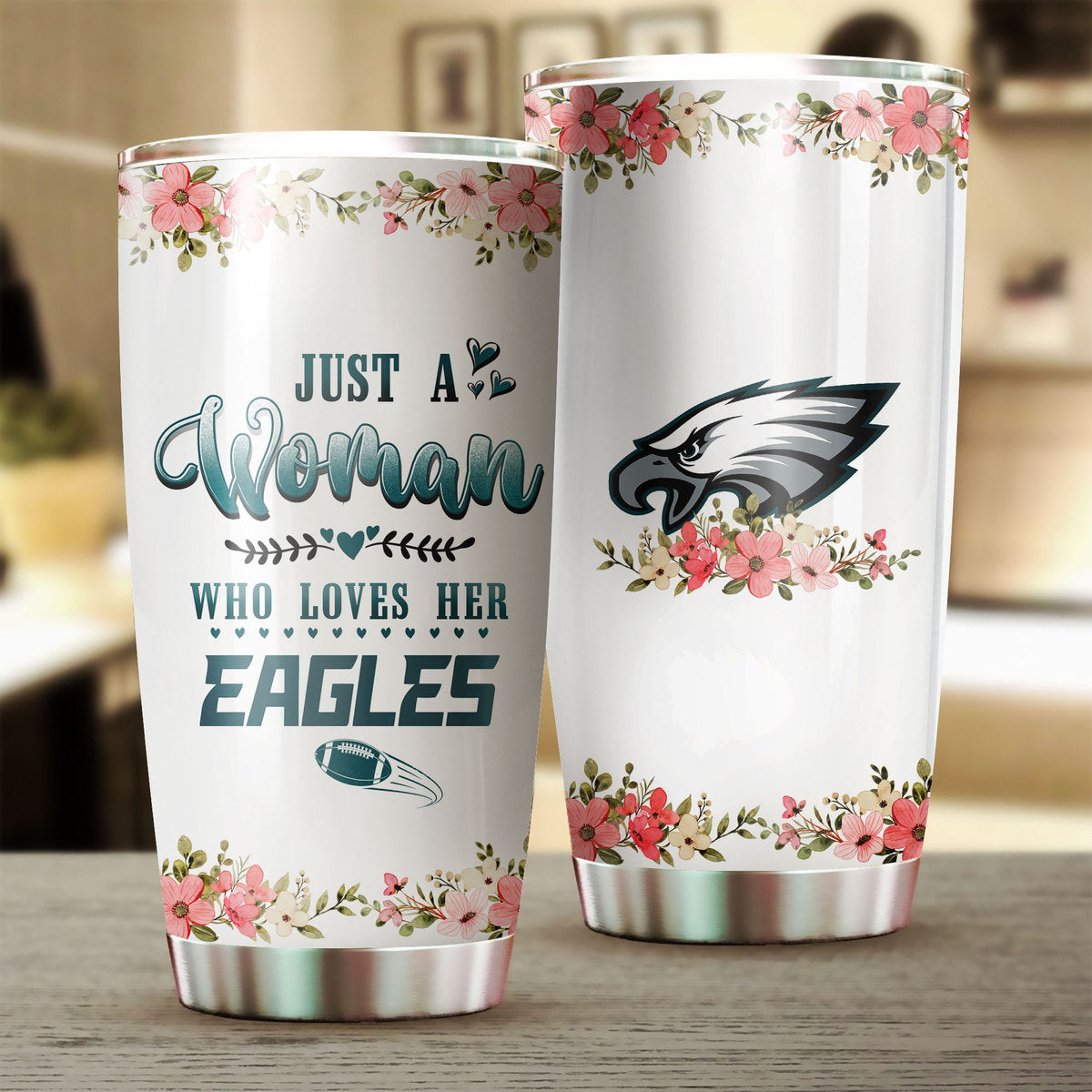 Just A Woman Who Loves Her Philadelphia Football Tumbler