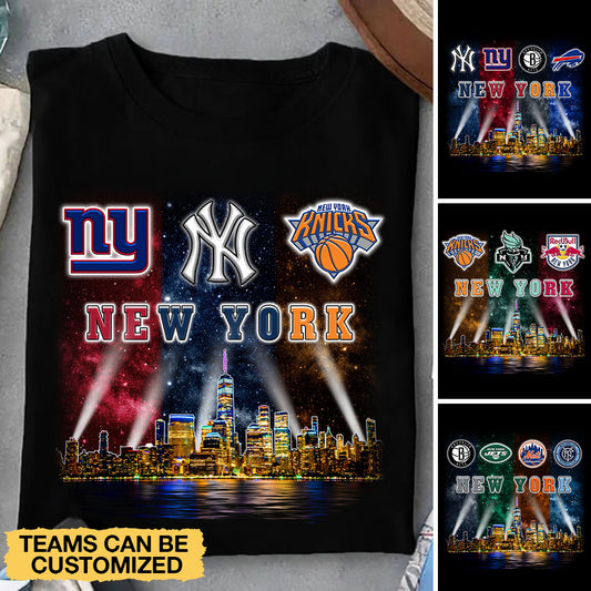 New York Skyline Teams Shirt - Customized Shirt (clt)
