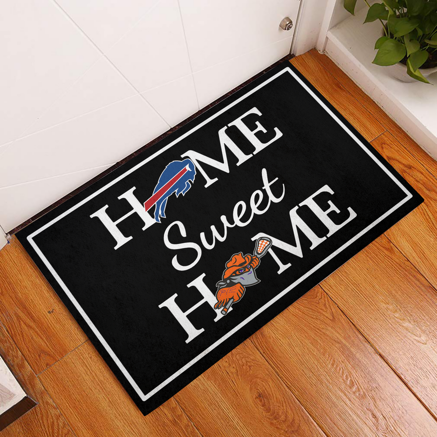 Home Sweet Home - Buffalo B And BD - Anti Slip Indoor Doormat
