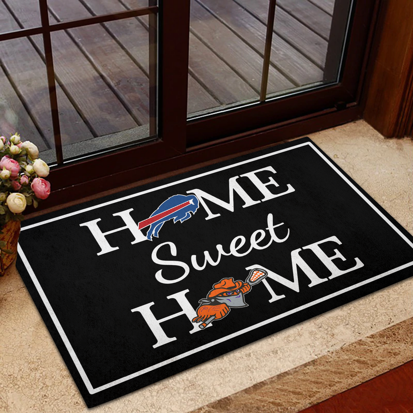 Home Sweet Home - Buffalo B And BD - Anti Slip Indoor Doormat