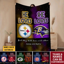 He Loves, She Loves Fleece Blanket - Customized Fleece blanket (clt)