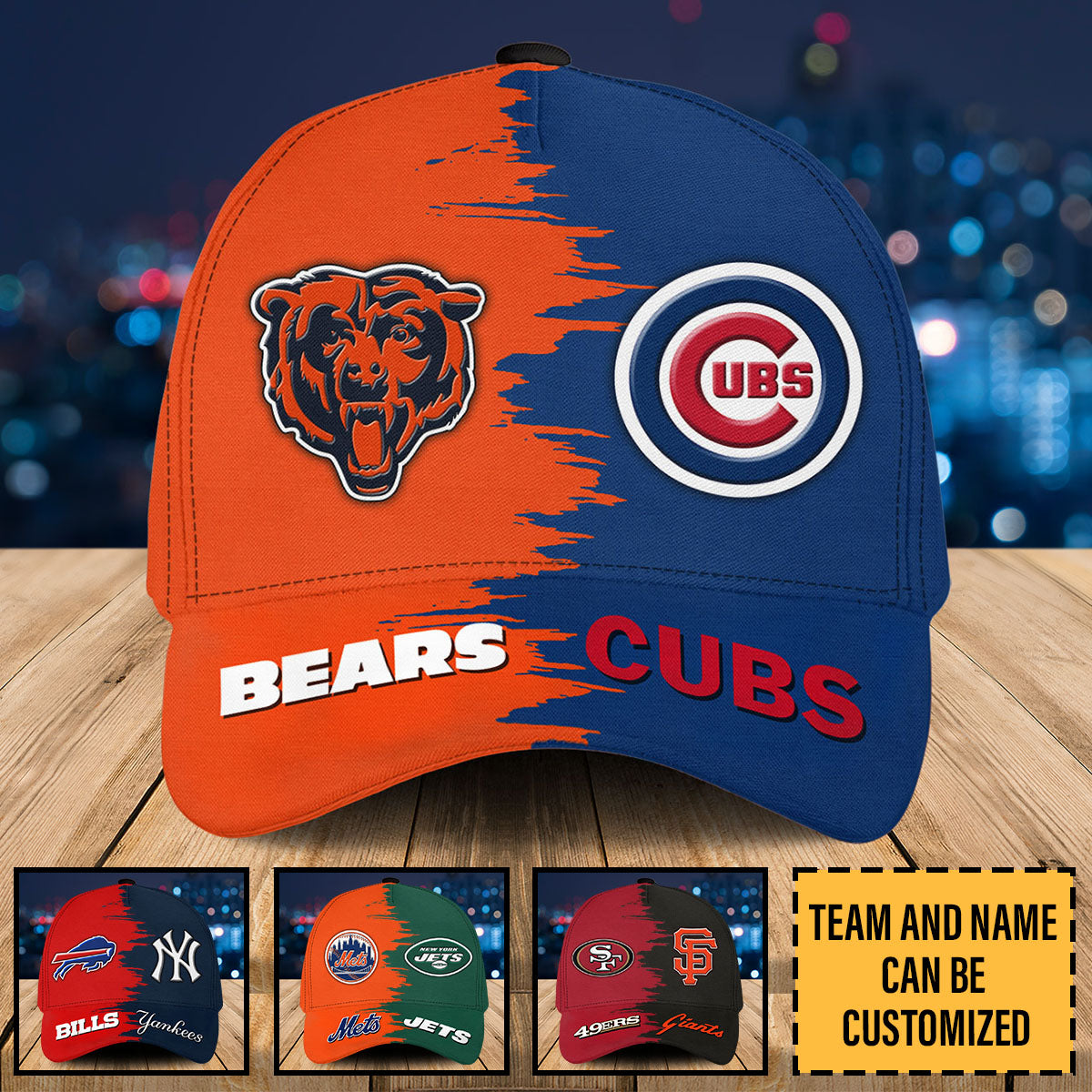 Two Teams Classic Cap - Customized Team Classic Cap (clt)