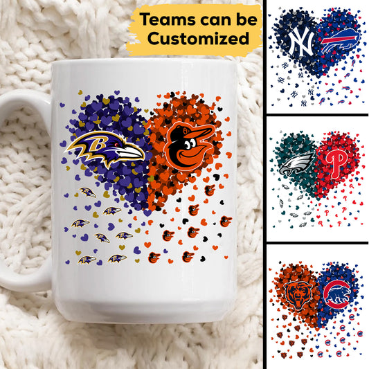 Customized Heart Ceramic Coffee Mugs (clt)