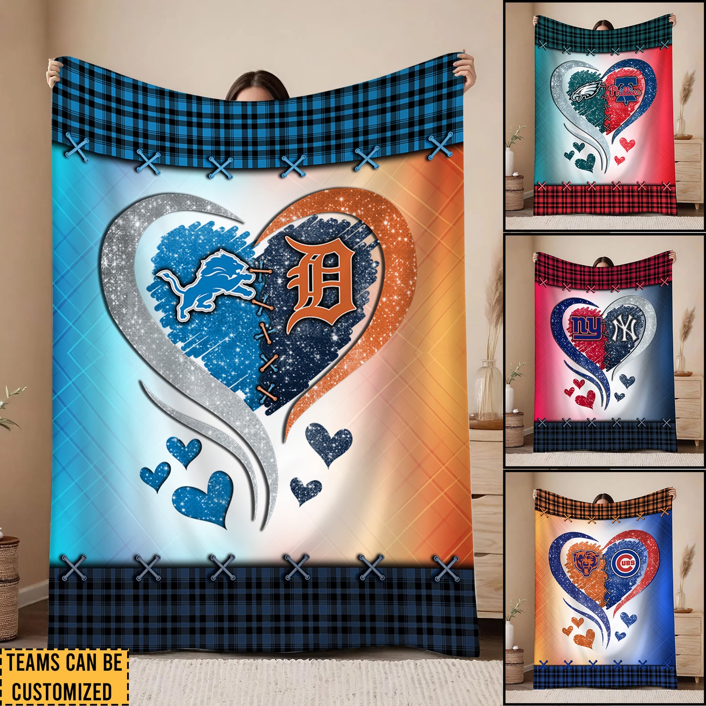 Heart Blanket - Customized Fleece Blanket