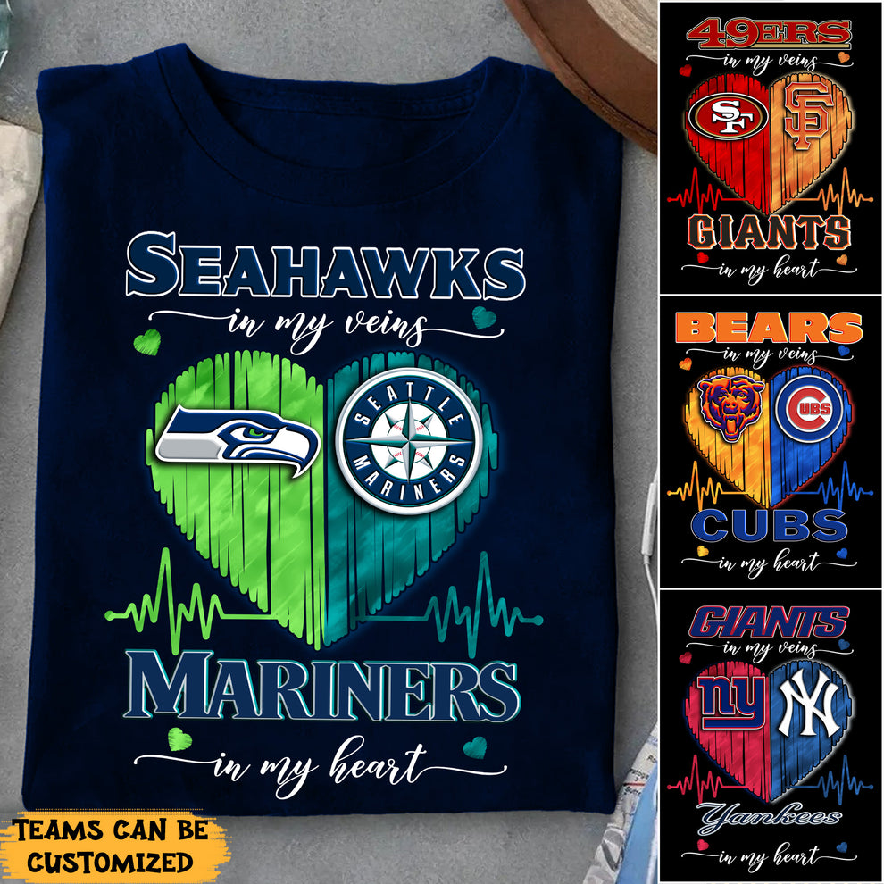 In My Veins In My Heart Shirt - Customized Shirt – dekor365