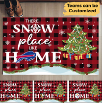 There Snow Place Like Home Customized Doormat - Anti Slip Indoor Doormat
