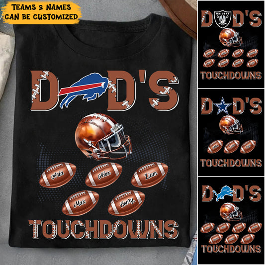 DAD'S Touchdowns Shirt - Customized Shirt - Perfect Gift For Dad