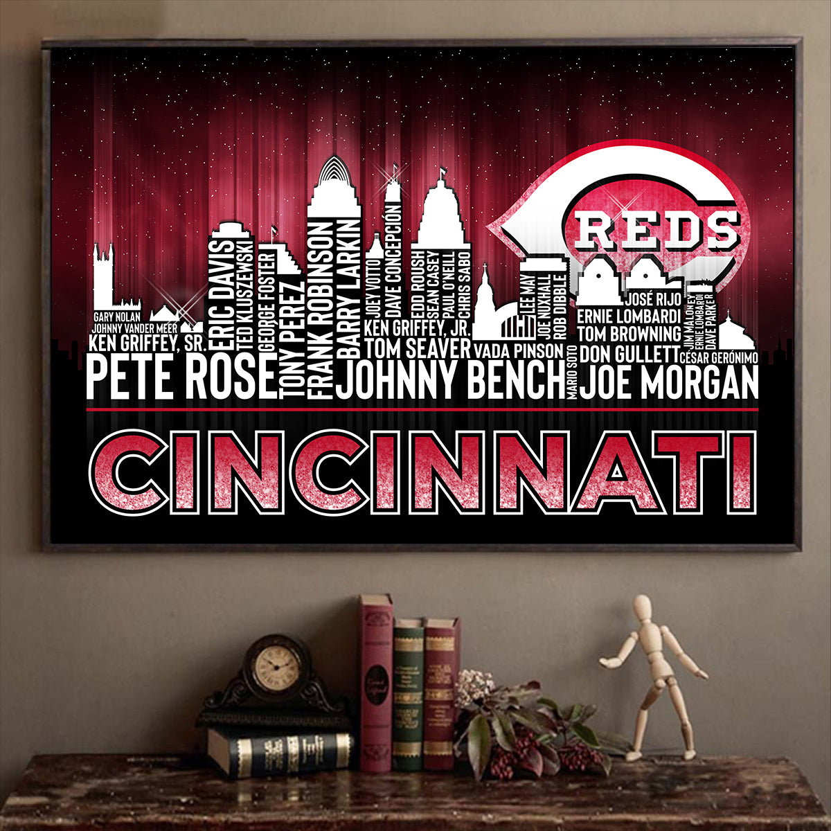 Cincinnati Skyline Unframed Poster, Wall Art