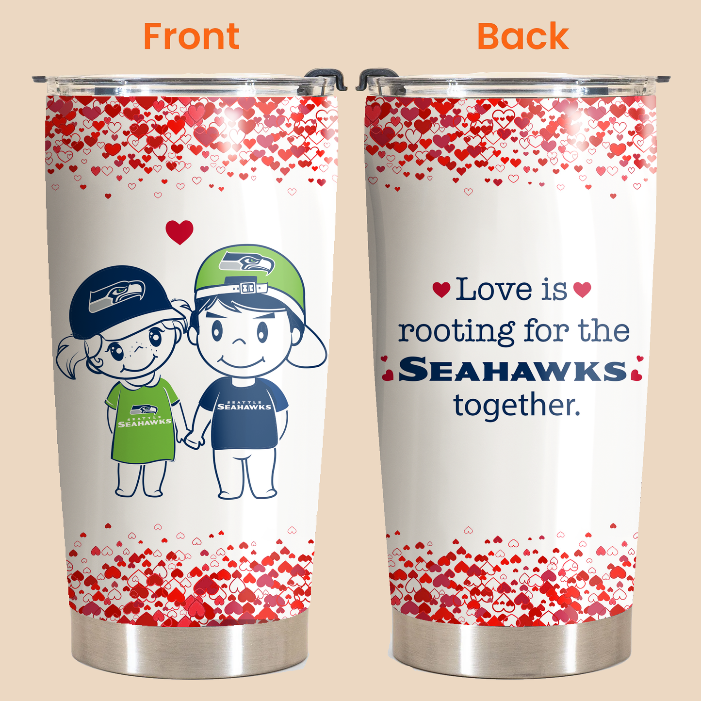 Valentine's Day Gift - Seattle Football Tumbler