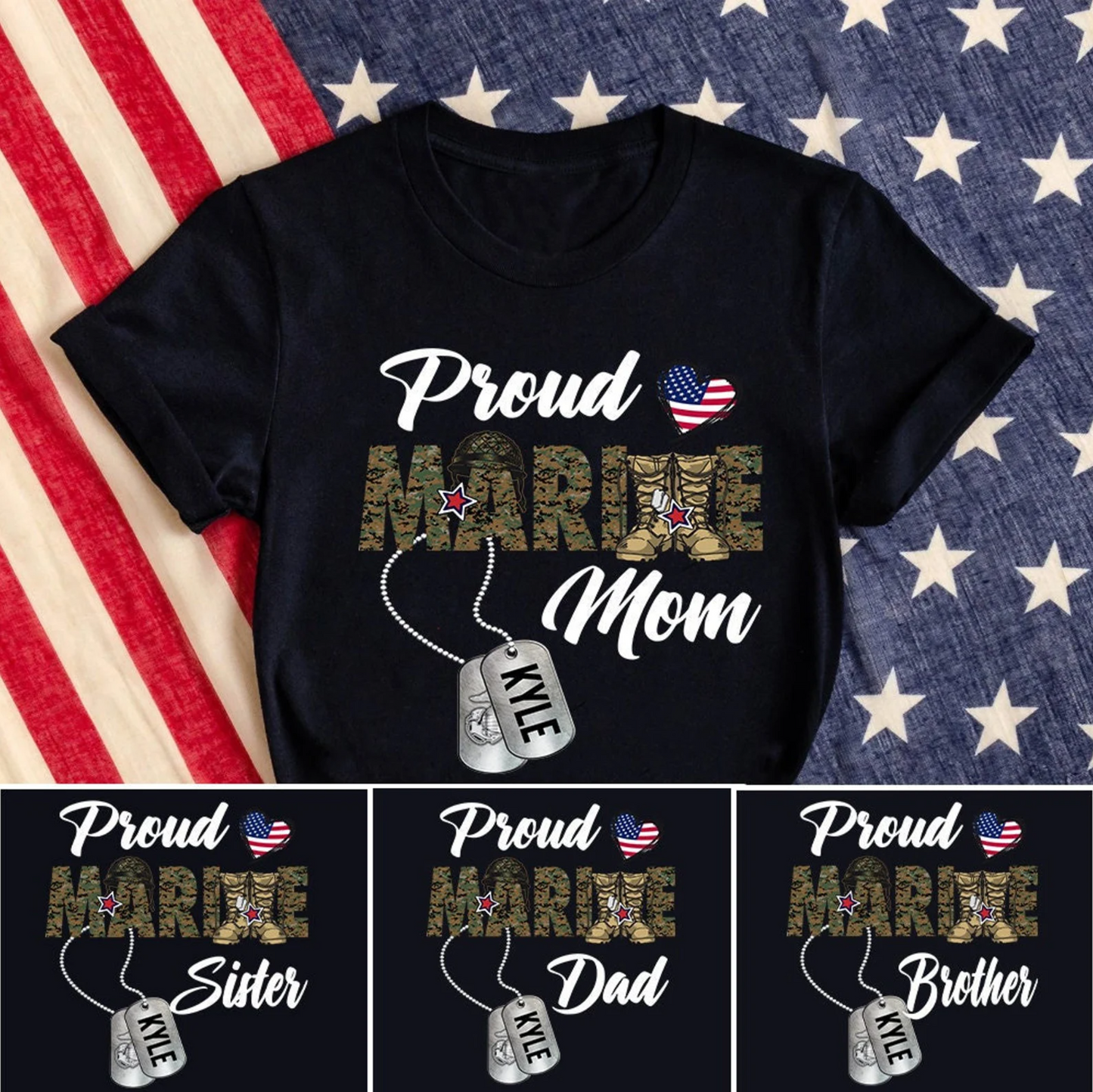 Proud Marine Family T Shirt, Military Family Shirts