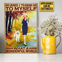 Personalized And I Think To Myself What A Wonderful World Flight Attendant Poster & Canvas