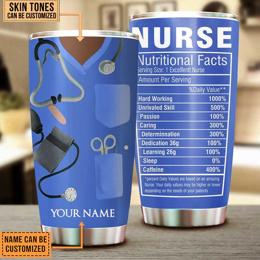Personalized Nurse Nutritional Facts Tumbler