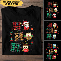 Owl Ho Ho Ho Christmas - Personalized Shirt