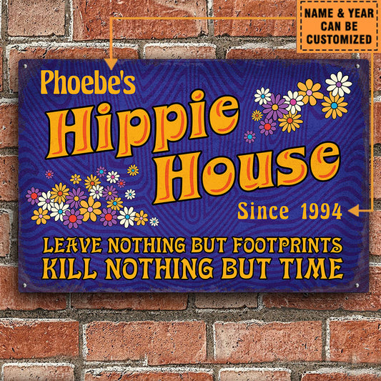 Personalized Hippie House Classic Metal Sign