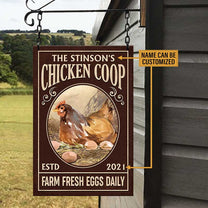 Personalized  Chicken Coop Farm Fresh Eggs Daily Metal Sign