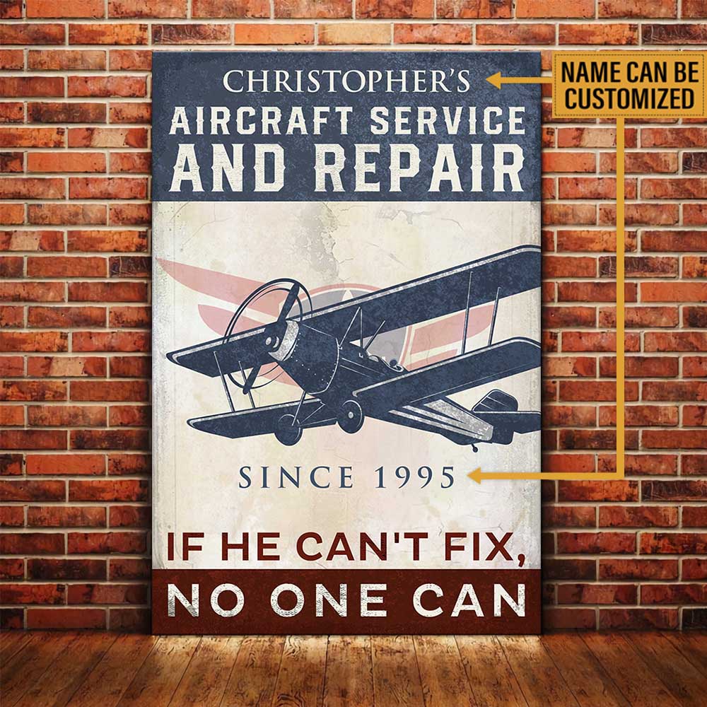 Personalized Aircraft Service and Repair Poster