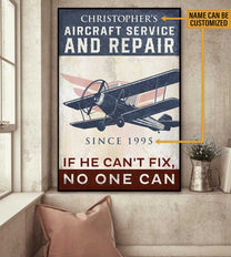 Personalized Aircraft Service and Repair Poster