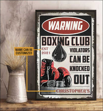 Personalized Boxing Club Violators Can Be Knocked Out Poster