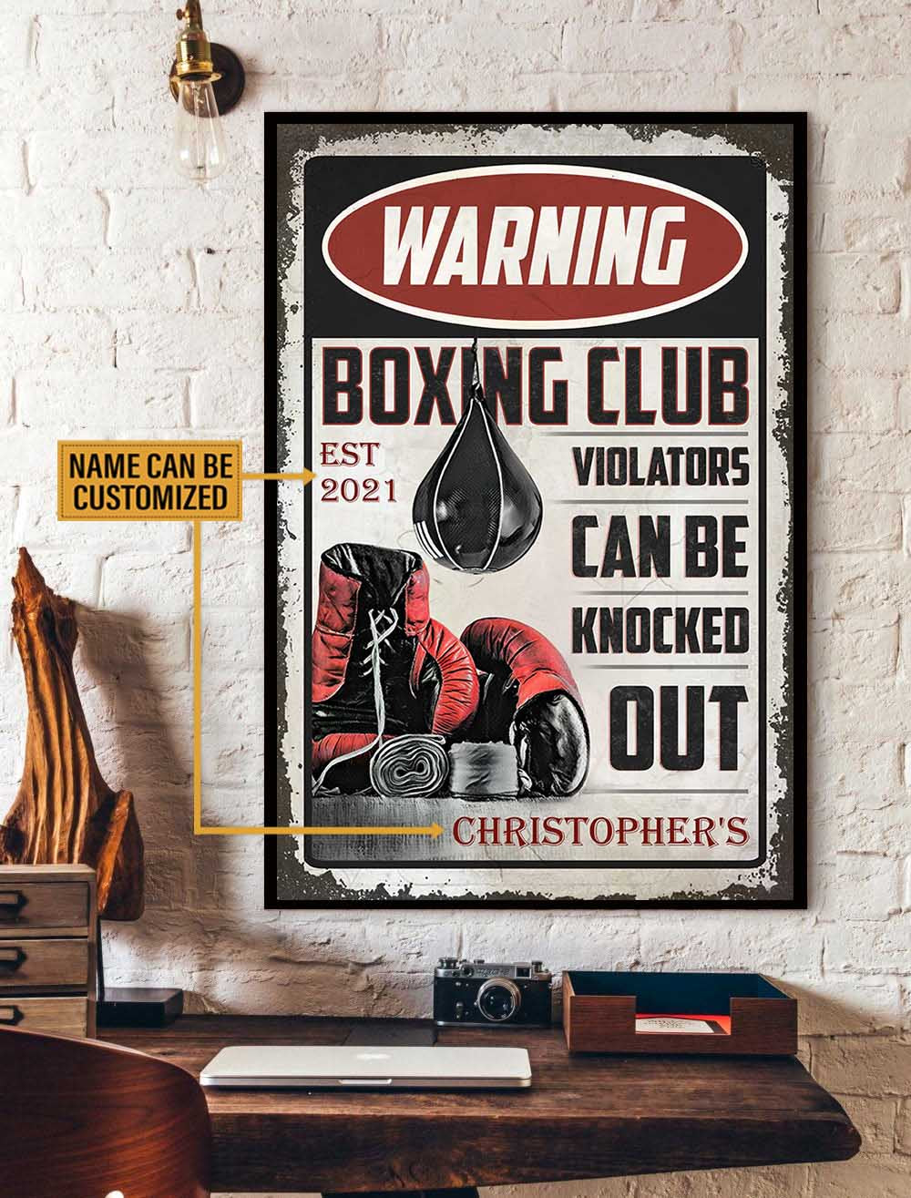 Personalized Boxing Club Violators Can Be Knocked Out Poster