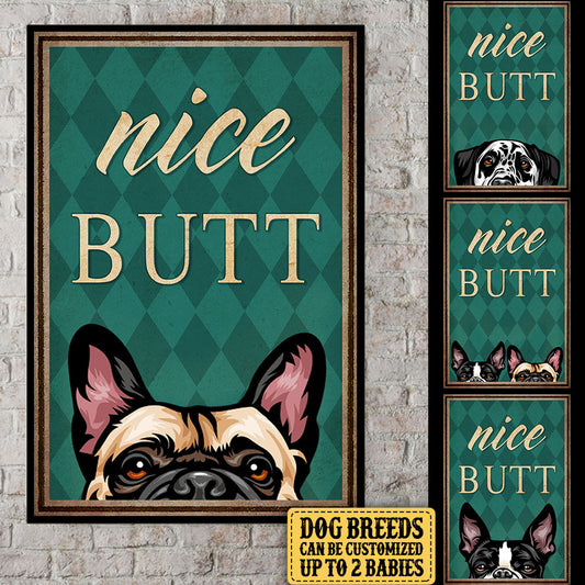 Personalized Funny Dog Bathroom Poster & Canvas