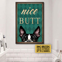 Personalized Funny Dog Bathroom Poster & Canvas