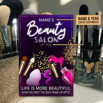 Personalized Beauty Salon Metal Sign