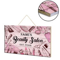 Personalized Beauty Salon Pallet Wood Rectangle Sign