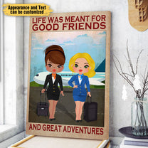 Personalized Flight Attendant Friends Poster & Canvas