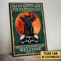 Personalized Salem Sanctuary For Wayward Cats Poster & Canvas