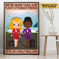 Personalized Flight Attendant Friends Poster & Canvas