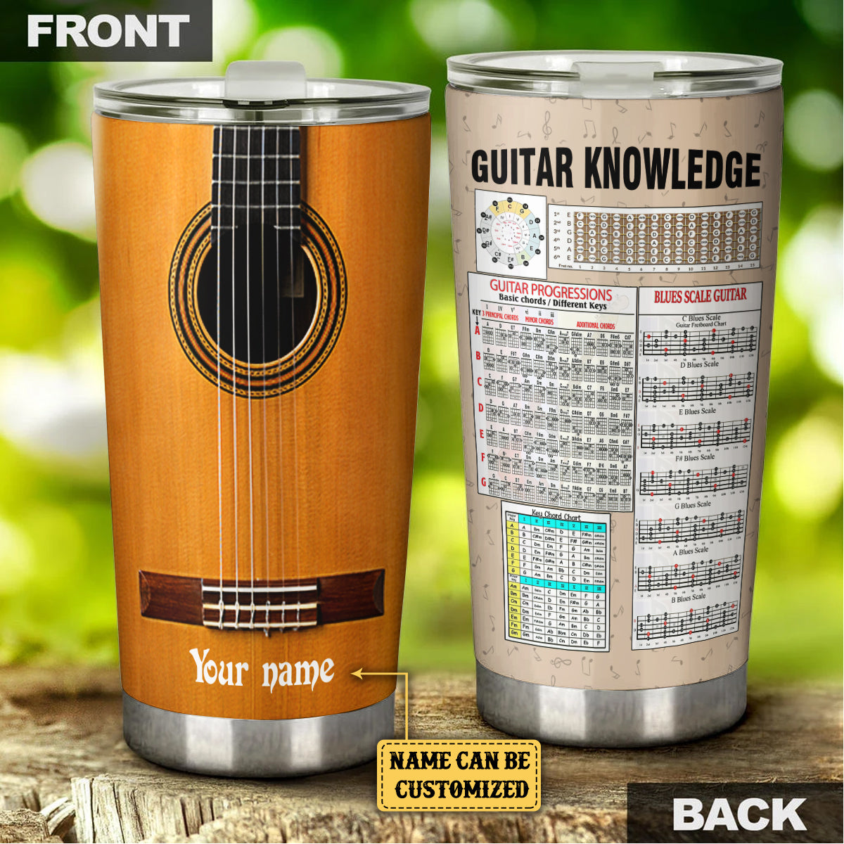 Personalized Guitar Knowledge Tumbler