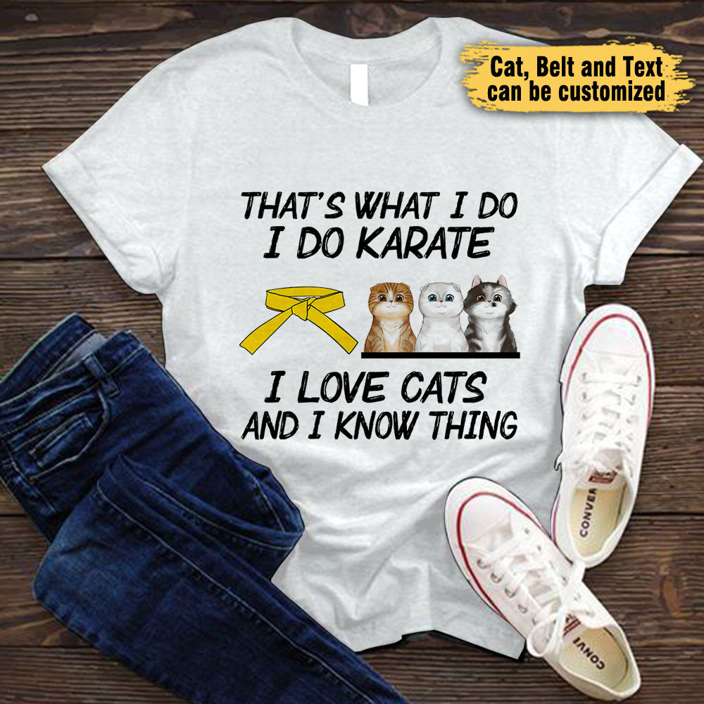 Love Karate And Cats - Personalized Shirt