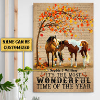 Personalized It's The Most Wonderful Time Of The Year Fall Poster & Canvas