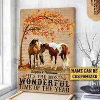 Personalized It's The Most Wonderful Time Of The Year Fall Poster & Canvas