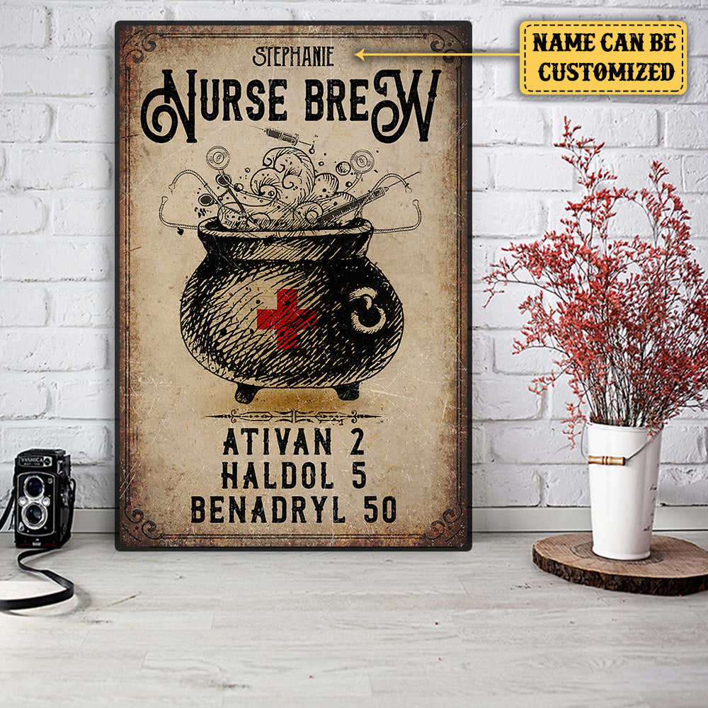 Personalized Nurse Brew Poster