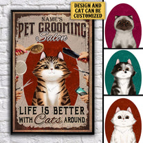 Personalized Pet Grooming Salon Poster & Canvas